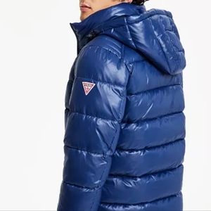 Warm and lightweight, this essential bomber jacket from GUESS offers all-weather